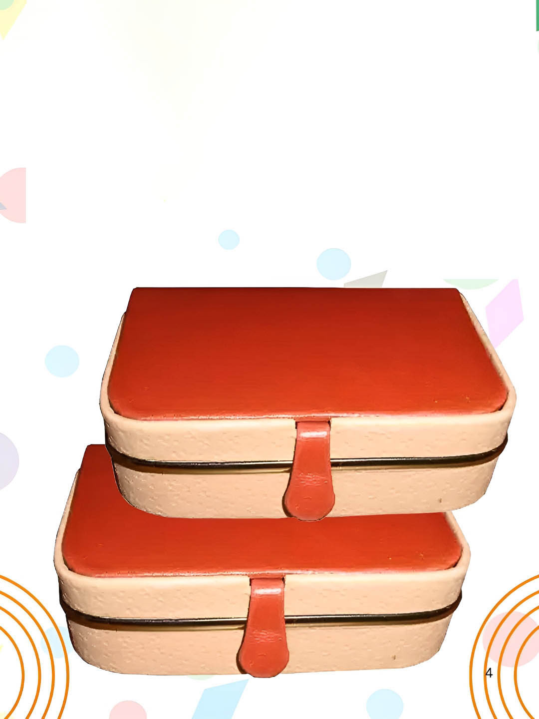 Ajabh Brown 2 Pieces Reusable Ring Box Jewellery Organisers