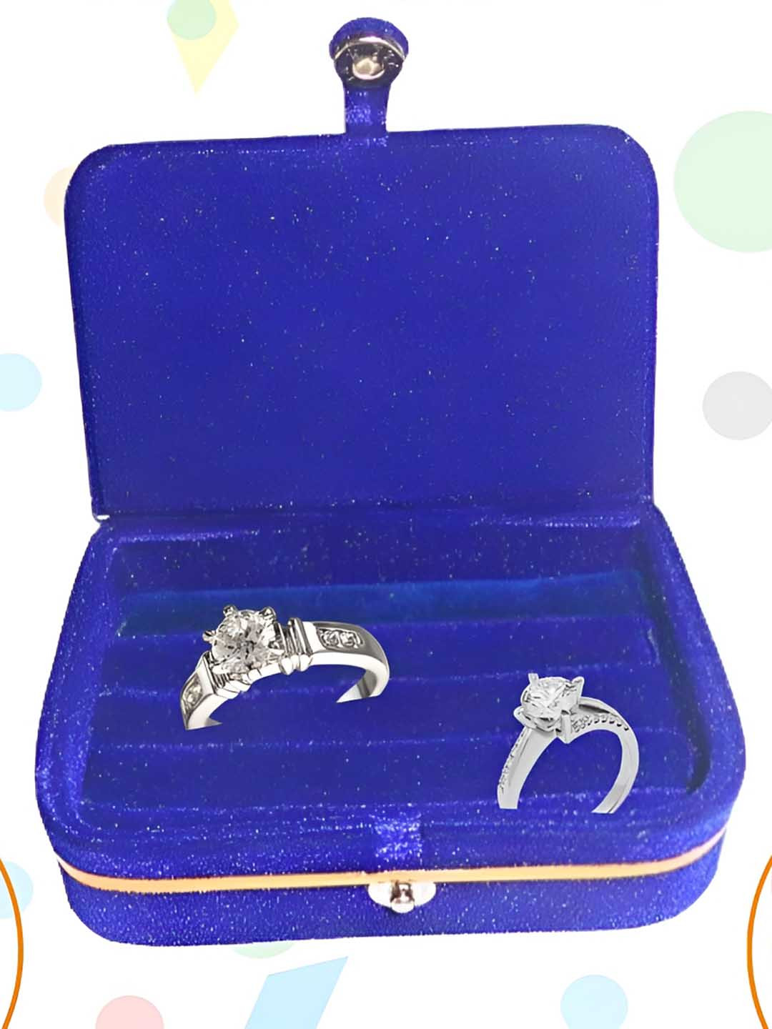 Ajabh Blue 3 Pieces Reusable Ring Box Jewellery Organisers