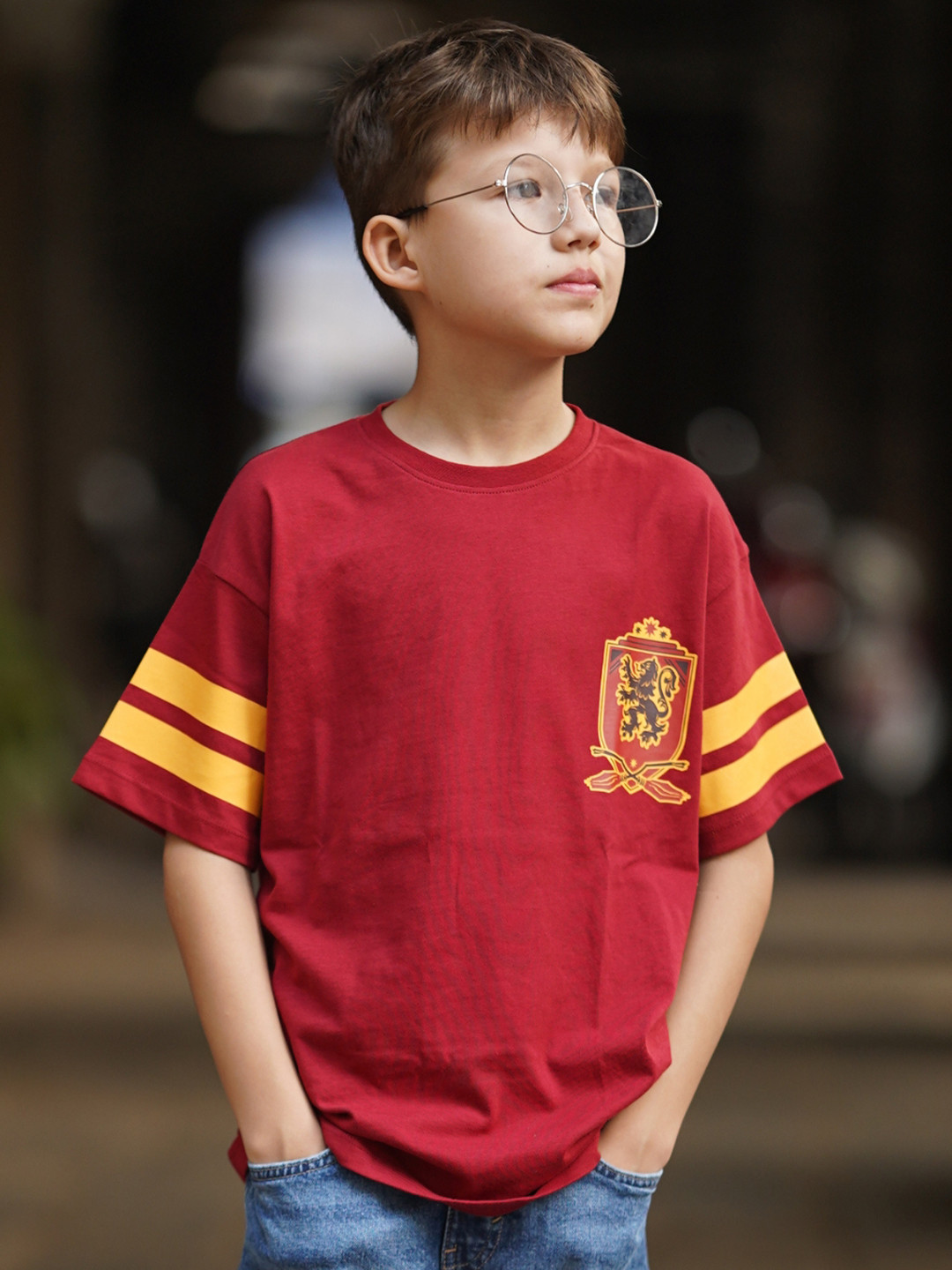 Nap Chief Kids Unisex Harry Potter Quidditch 07 Printed Pure Cotton Oversized T-shirt