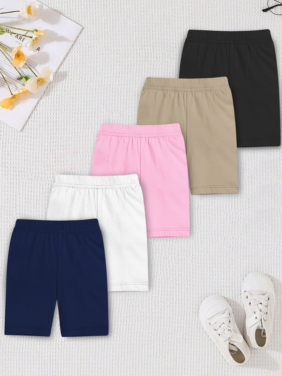 YK X Trampoline Girls Pack of 5 Cycling Sports Shorts