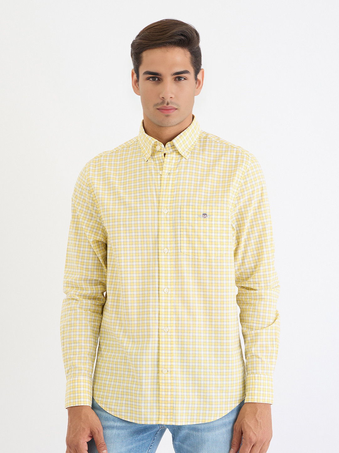 GANT Men Grid Tattersall Checks Opaque Checked Casual Shirt