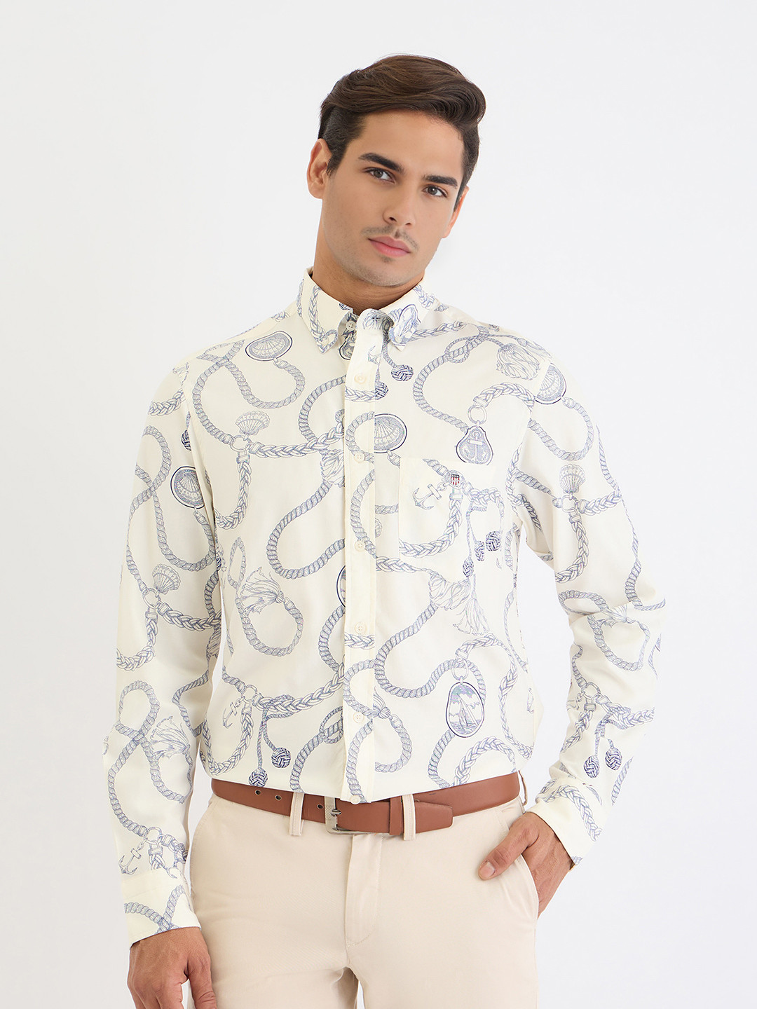 GANT Men Graphic Print Button Down Collar Shirt