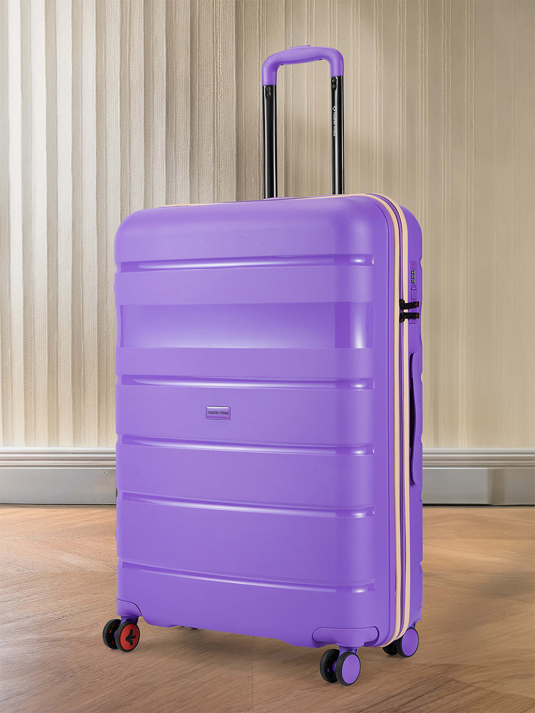 Nasher Miles Jupiter Hard-Sided Polypropylene Large Purple Trolley Bag - 28 Inch (75 cm)