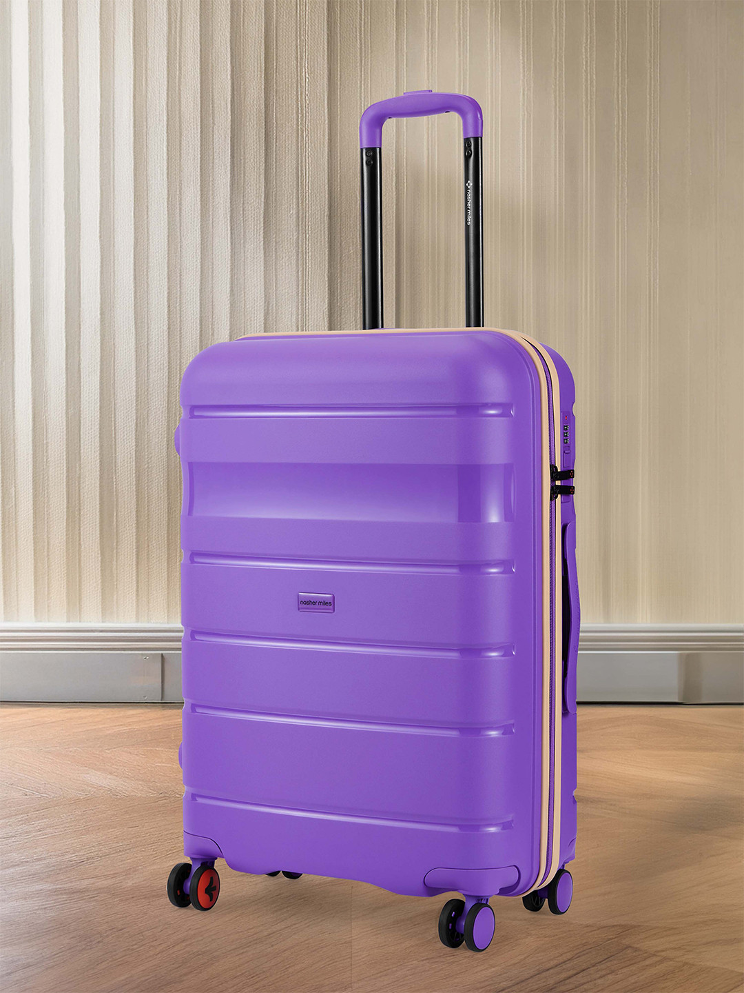 Nasher Miles Jupiter Hard-Sided Polypropylene Medium Purple Trolley Bag - 24 Inch (65 cm)