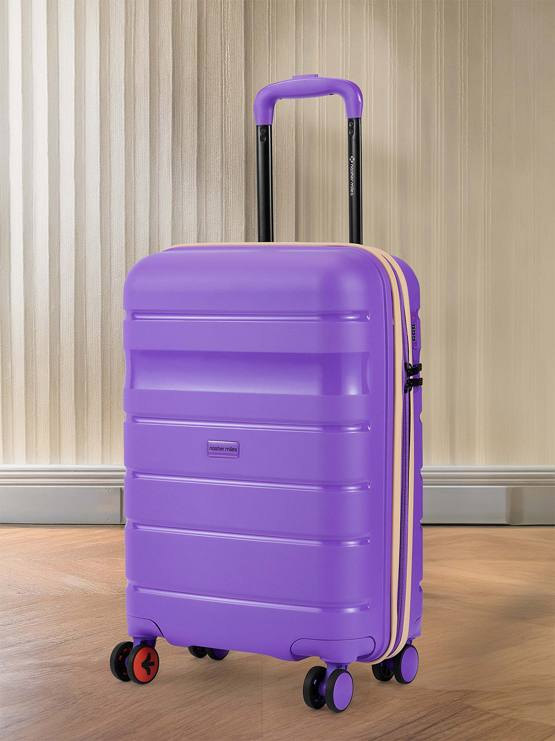 Nasher Miles Jupiter Hard-Sided Polypropylene Cabin Purple Trolley Bag - 20 Inch (55 cm)