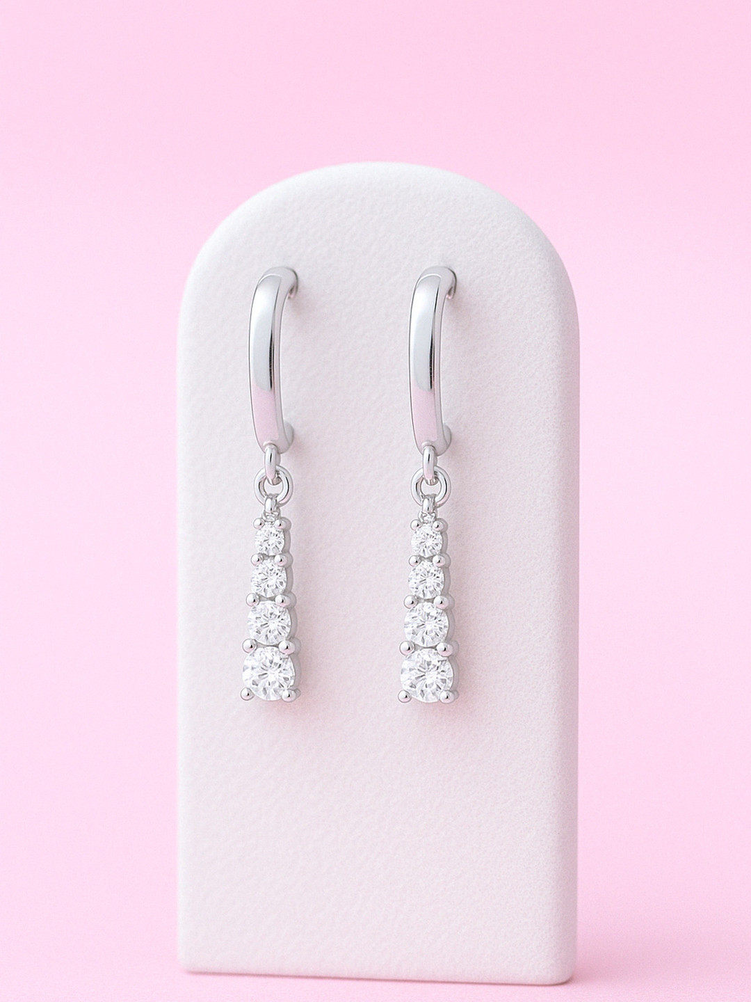 Zisthi 925 Sterling Silver Rhodium-Plated Traditional Bali Hoop Earrings