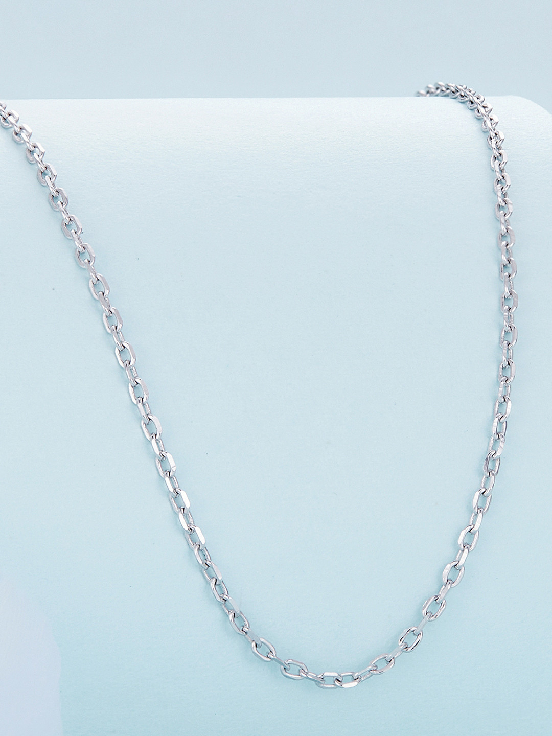 Zisthi 925 Sterling Silver Rhodium-Plated Cable Chain