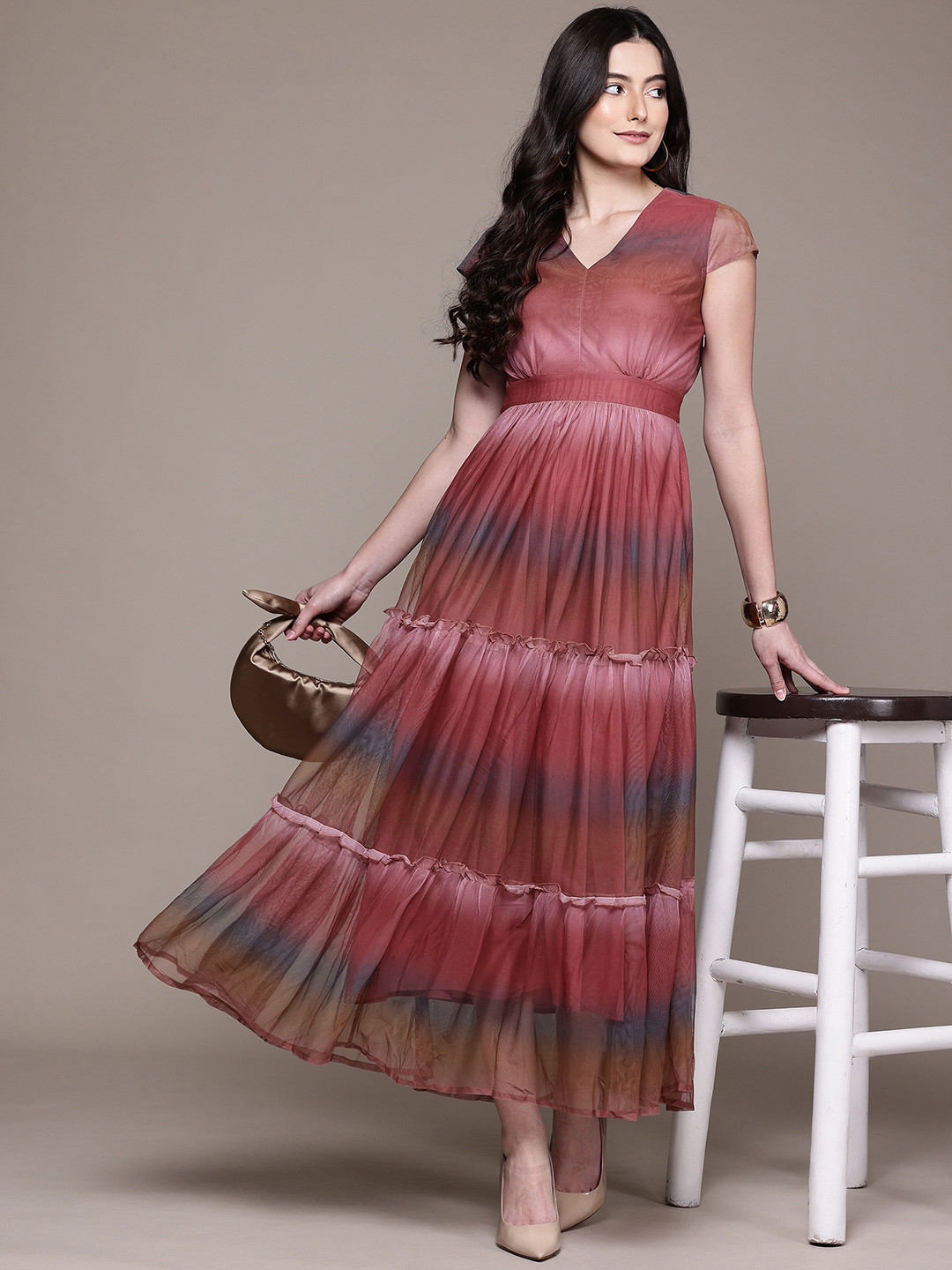 aarke Ritu Kumar Tie and Dye A-Line Midi Dress