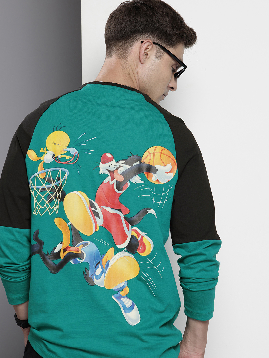 The Indian Garage Co Tom & Jerry Printed Oversized Pure Cotton T-shirt