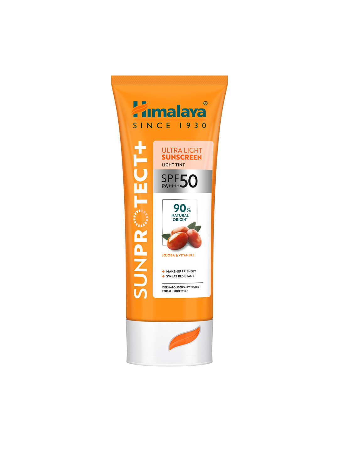 Himalaya SunProtect+ Ultra-Light Tint Sunscreen Cream with SPF50 & No White Cast - 50g