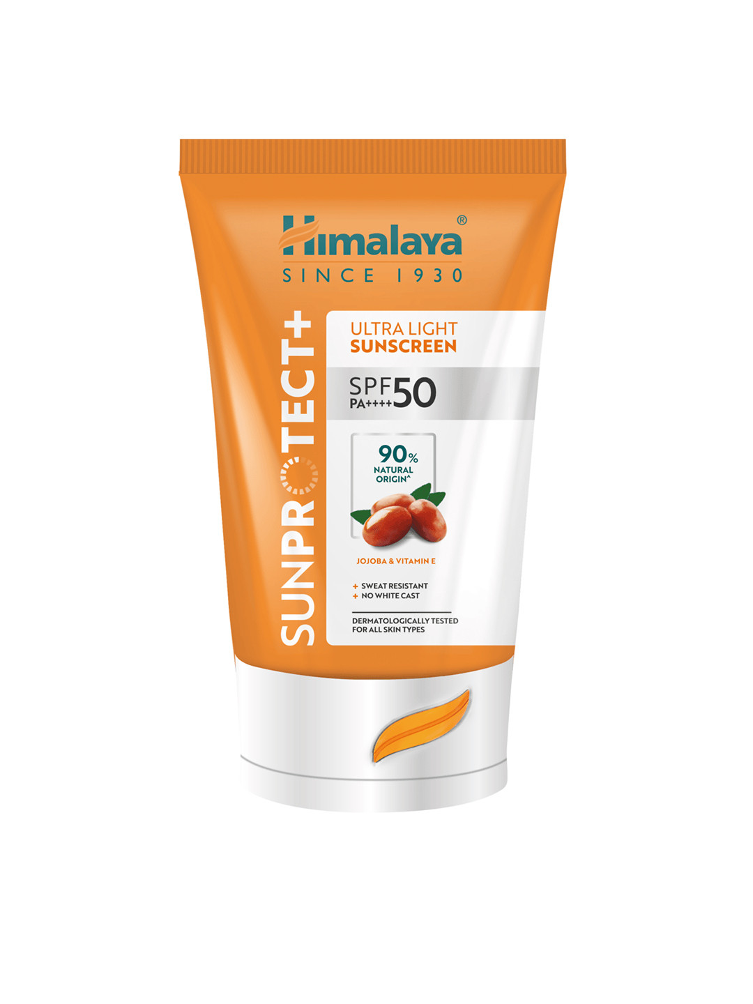 Himalaya SunProtect+ Ultra-Light Sunscreen Cream with SPF50 PA ++++ & No White Cast - 30g
