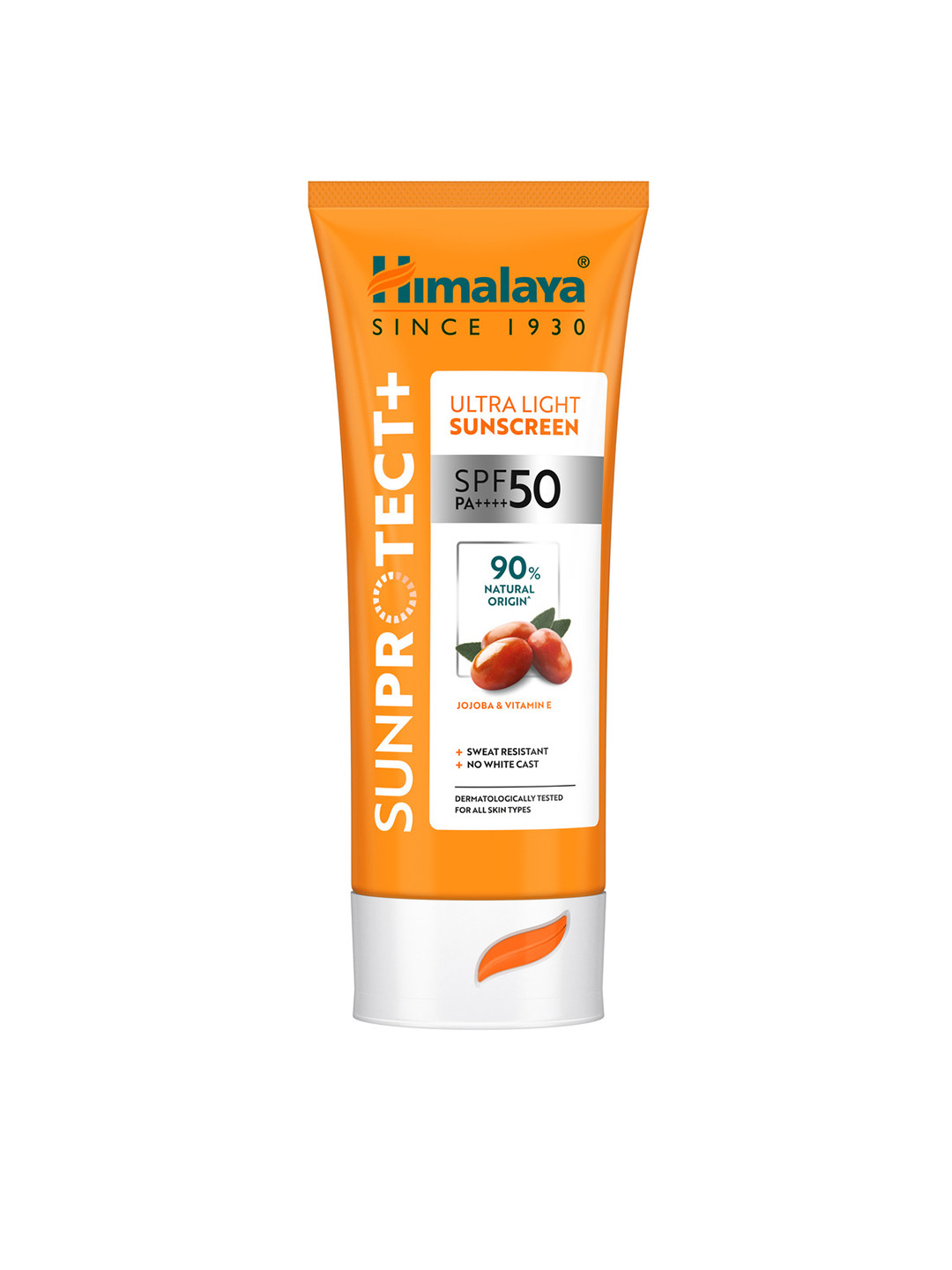 Himalaya Sunprotect + Ultra-Light Sunscreen Cream with SPF50 PA ++++ & No White Cast - 50g