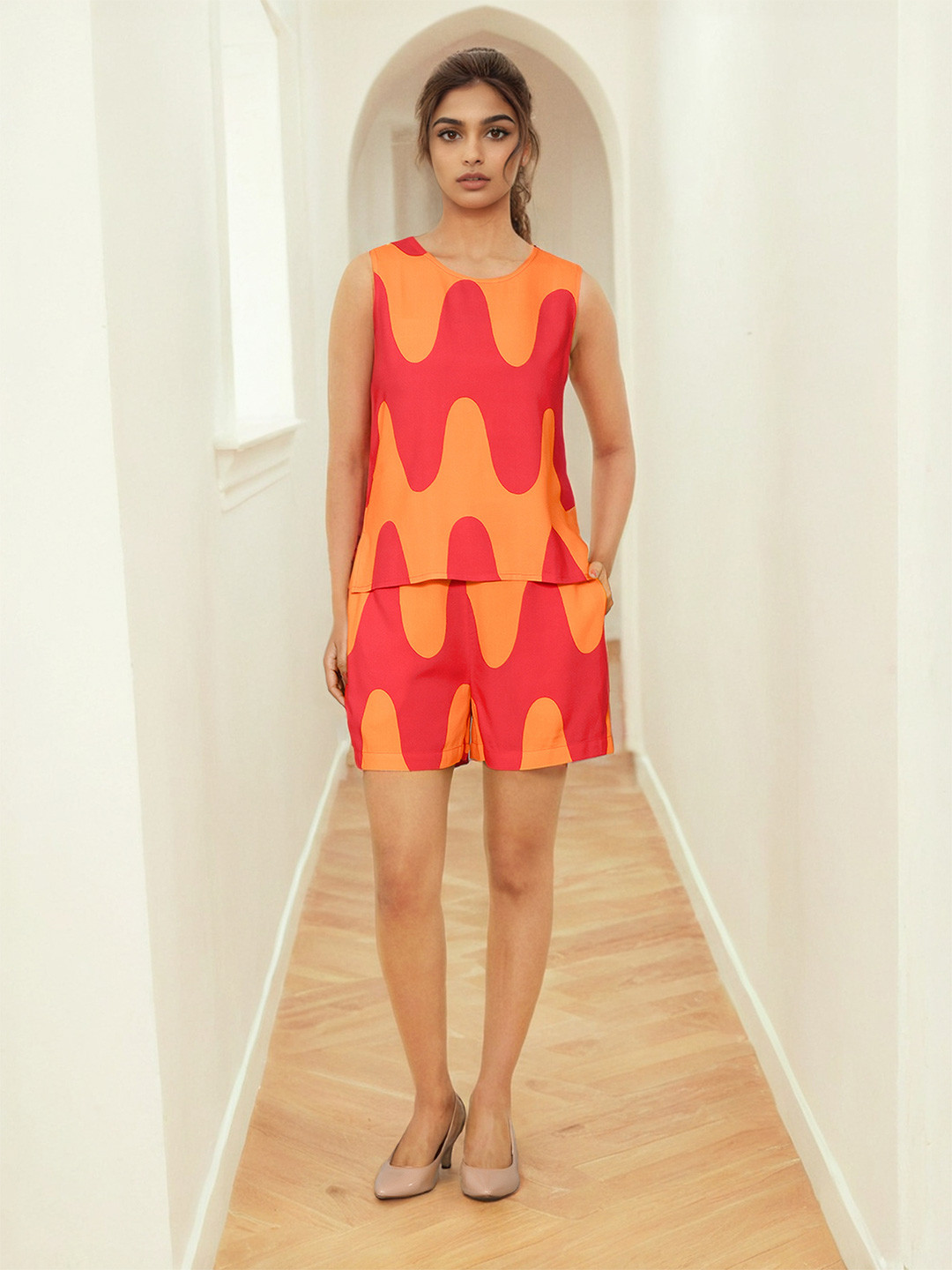 Dora Dori Printed Round Neck Top & Shorts