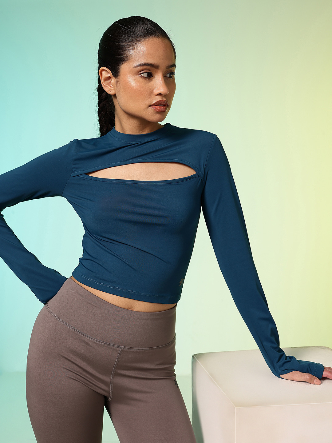 HRX by Hrithik Roshan Women Cut Outs Compression Rapid-Dry Sports T-shirt