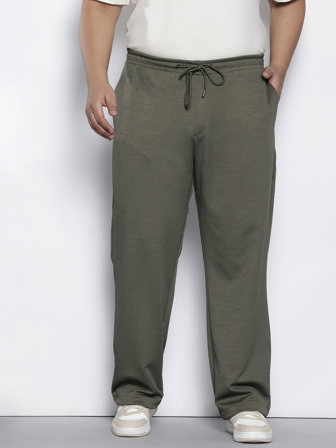Hardsoda by The Indian Garage Co Men Plus Size Relaxed Fit Track Pants