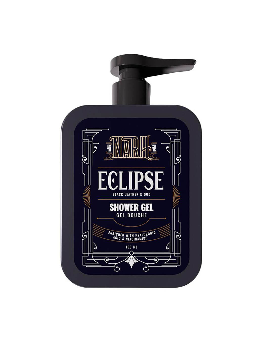 NARH Eclipse Black Leather & Oud Shower Gel With Hyaluronic Acid For Hydration - 150 ml