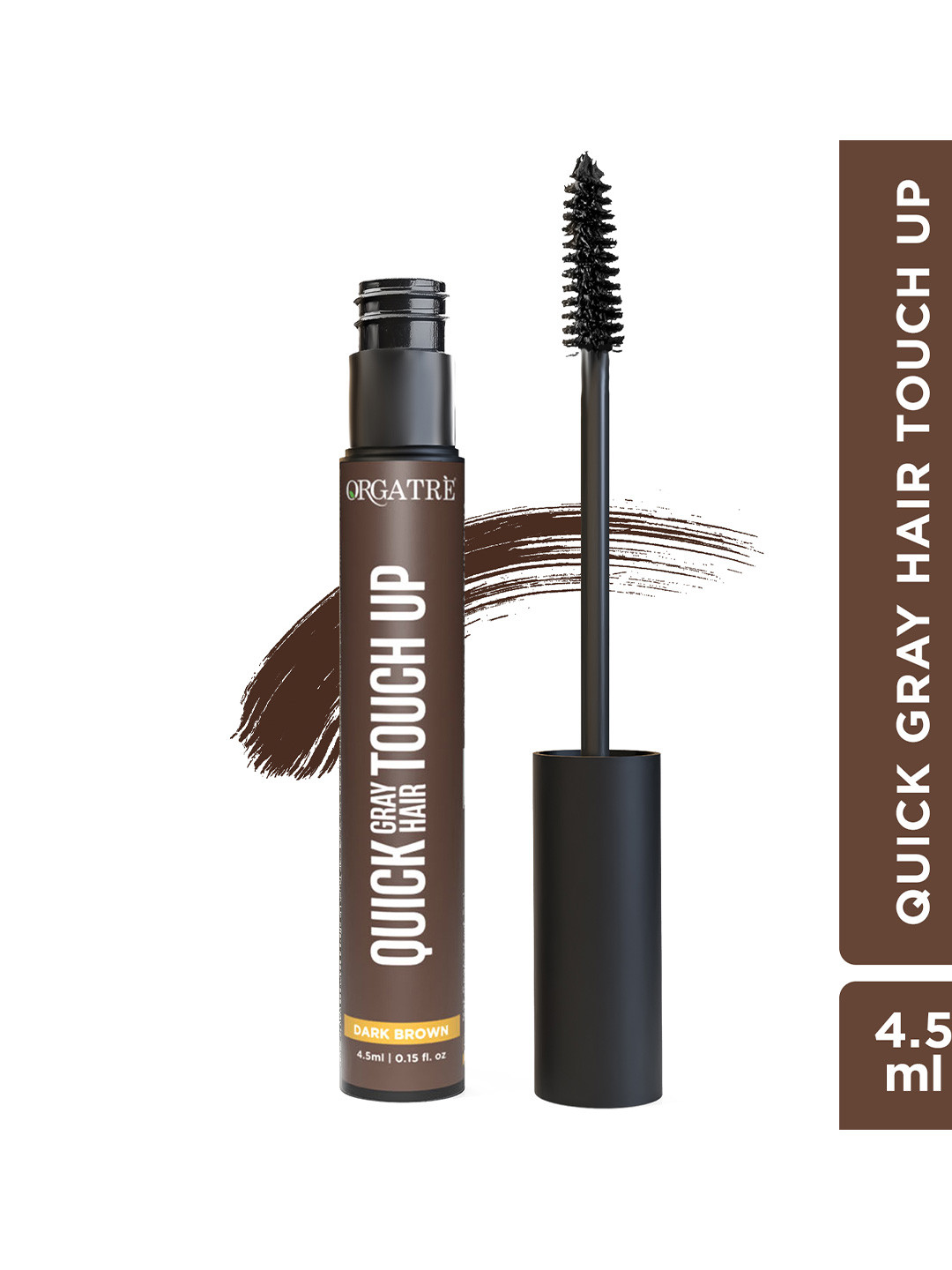 Orgatre Quick Gray Hair Touch Up Stick With Jojoba Oil - 4.5 ml - Brown
