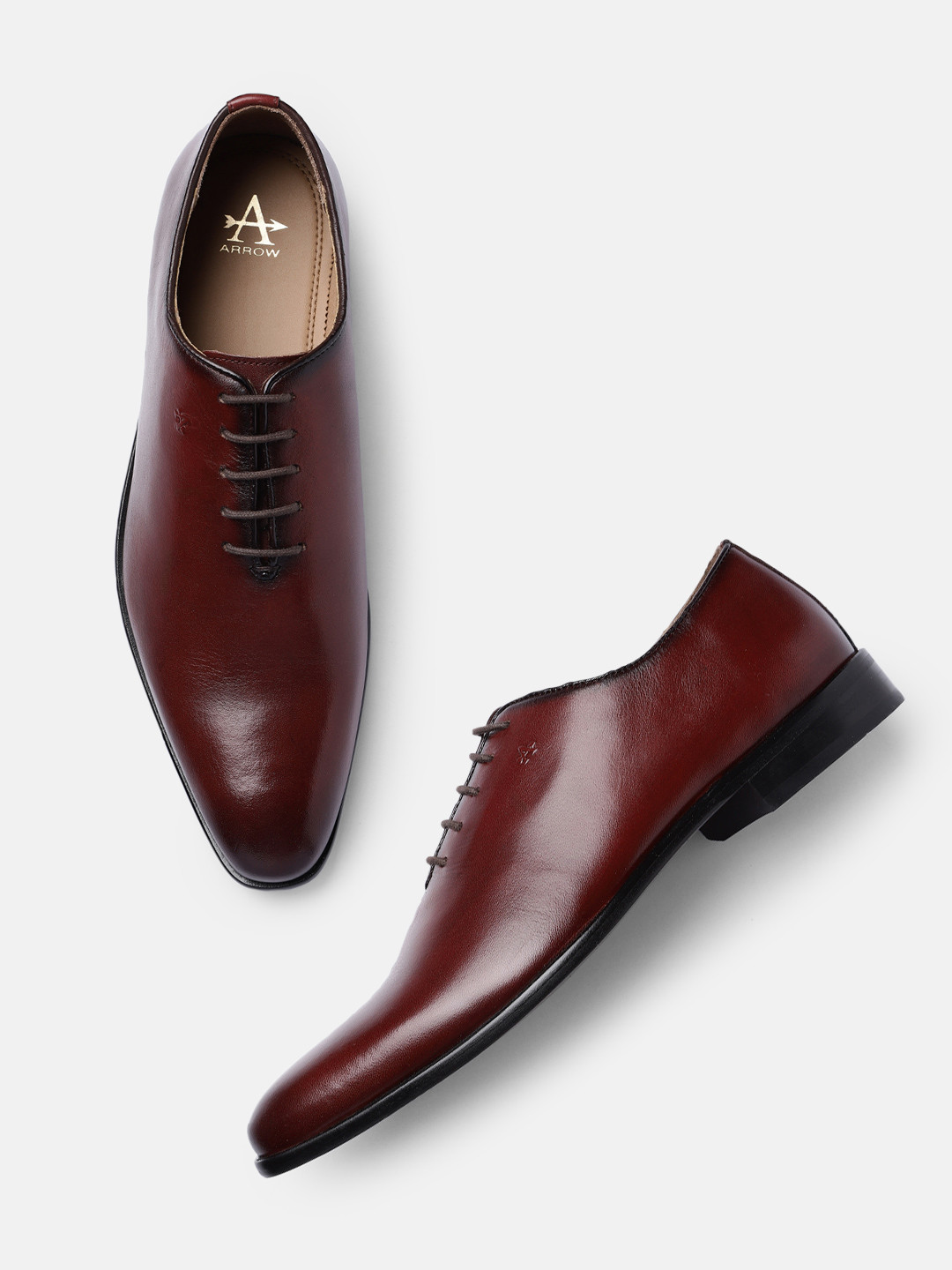 Arrow Men Pointed Toe Leather Formal Derbys