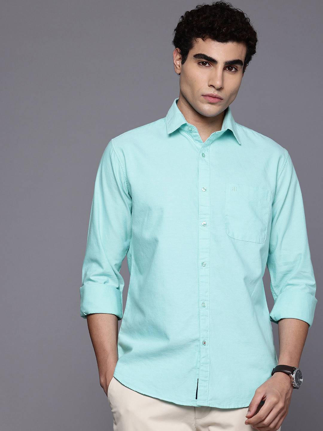 Raymond Slim Fit Pure Cotton Casual Shirt
