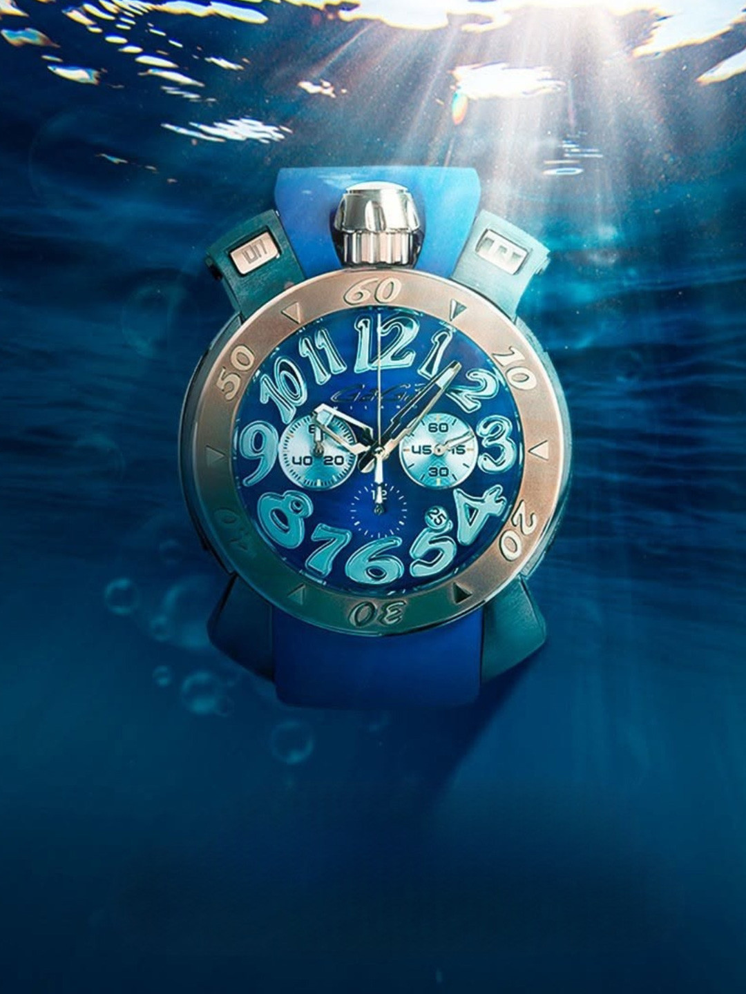 GaGa MILANO Unisex Dial & Wrap Around Straps Analogue Chronograph Watch 8015CR01SRSYBL0