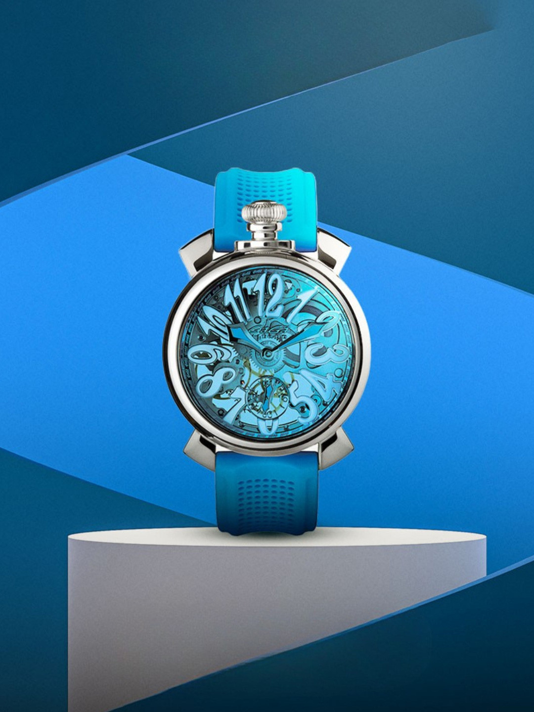 GaGa MILANO Men Skeleton Straps Analogue Motion Powered Watch 5310CG02K0SYLB0