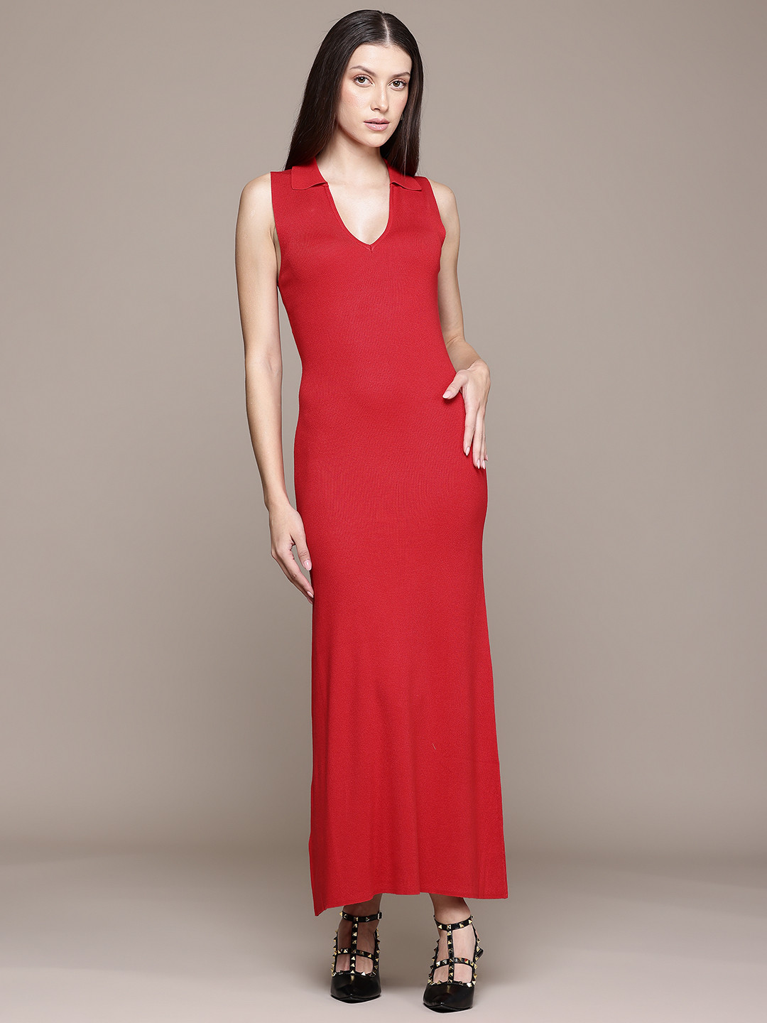 MANGO Knitted Maxi Dress