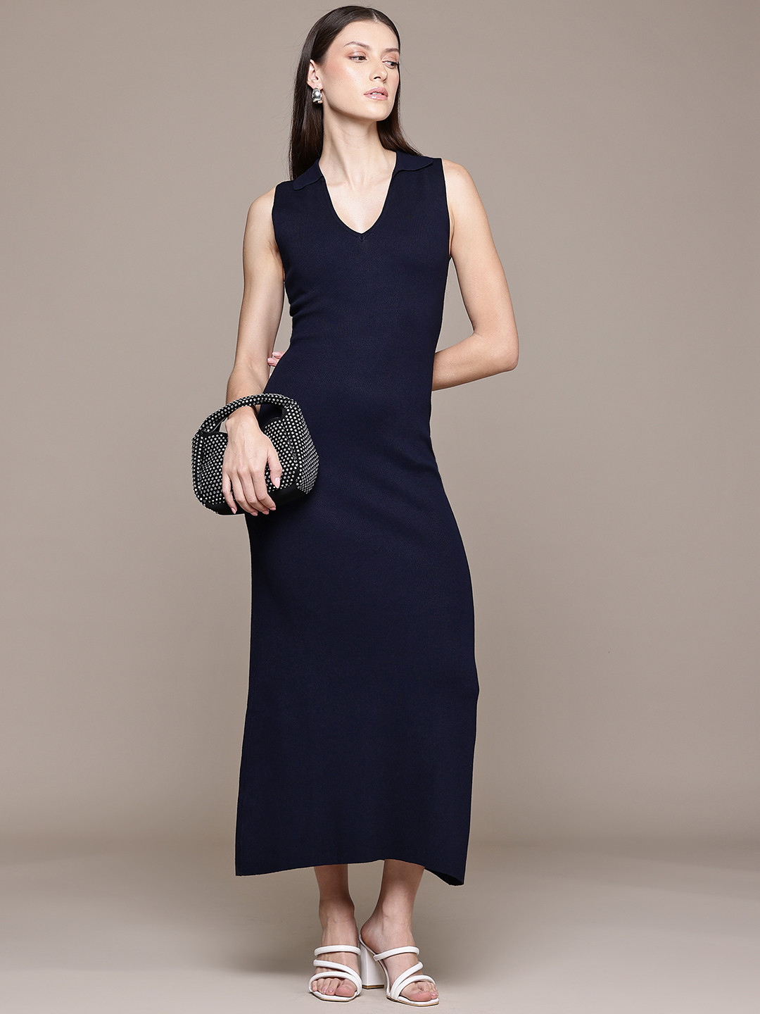 MANGO Knitted Maxi Dress