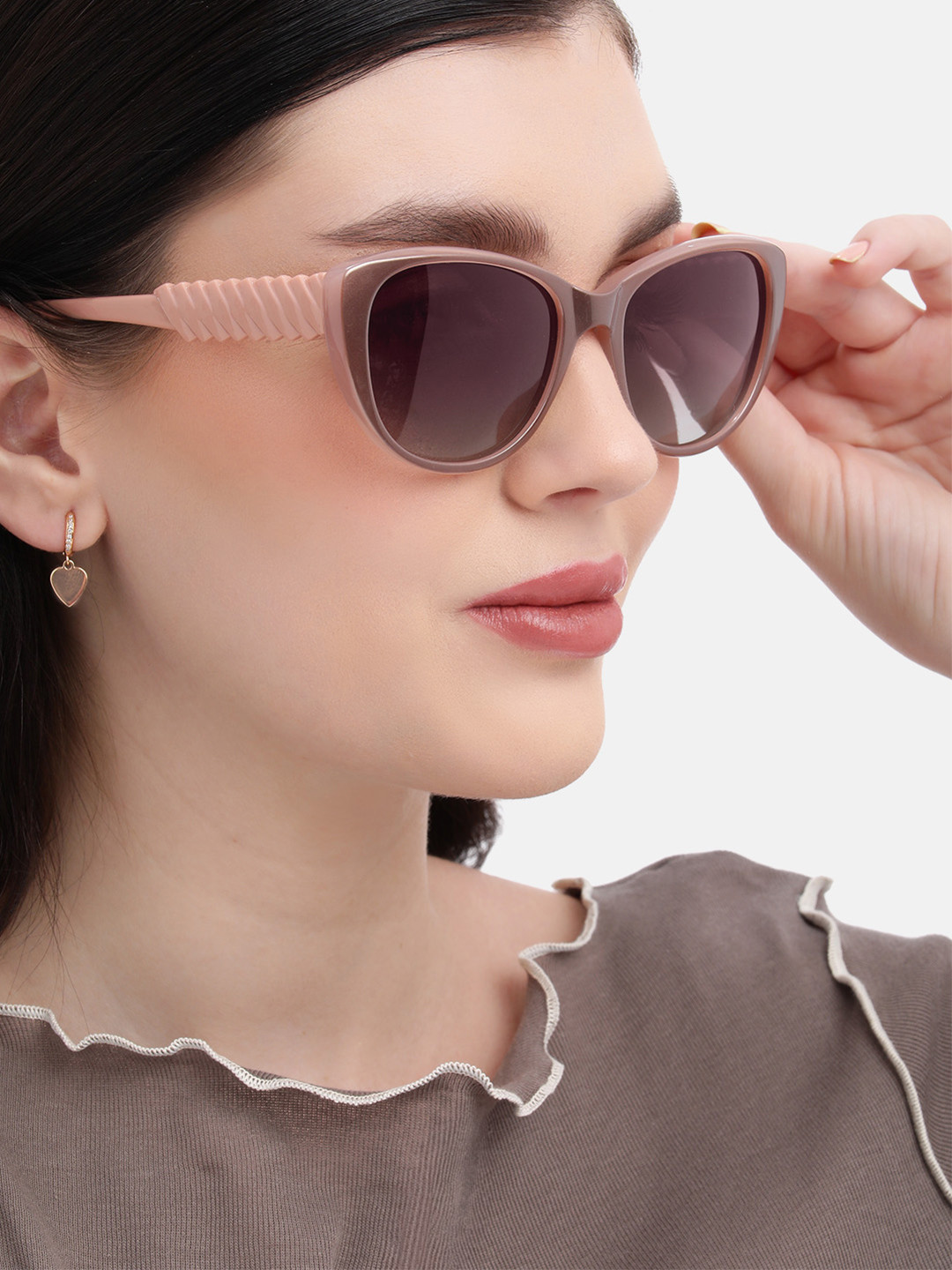 Carlton London Multi Toned with Polarised Lens Butterfly Sunglass