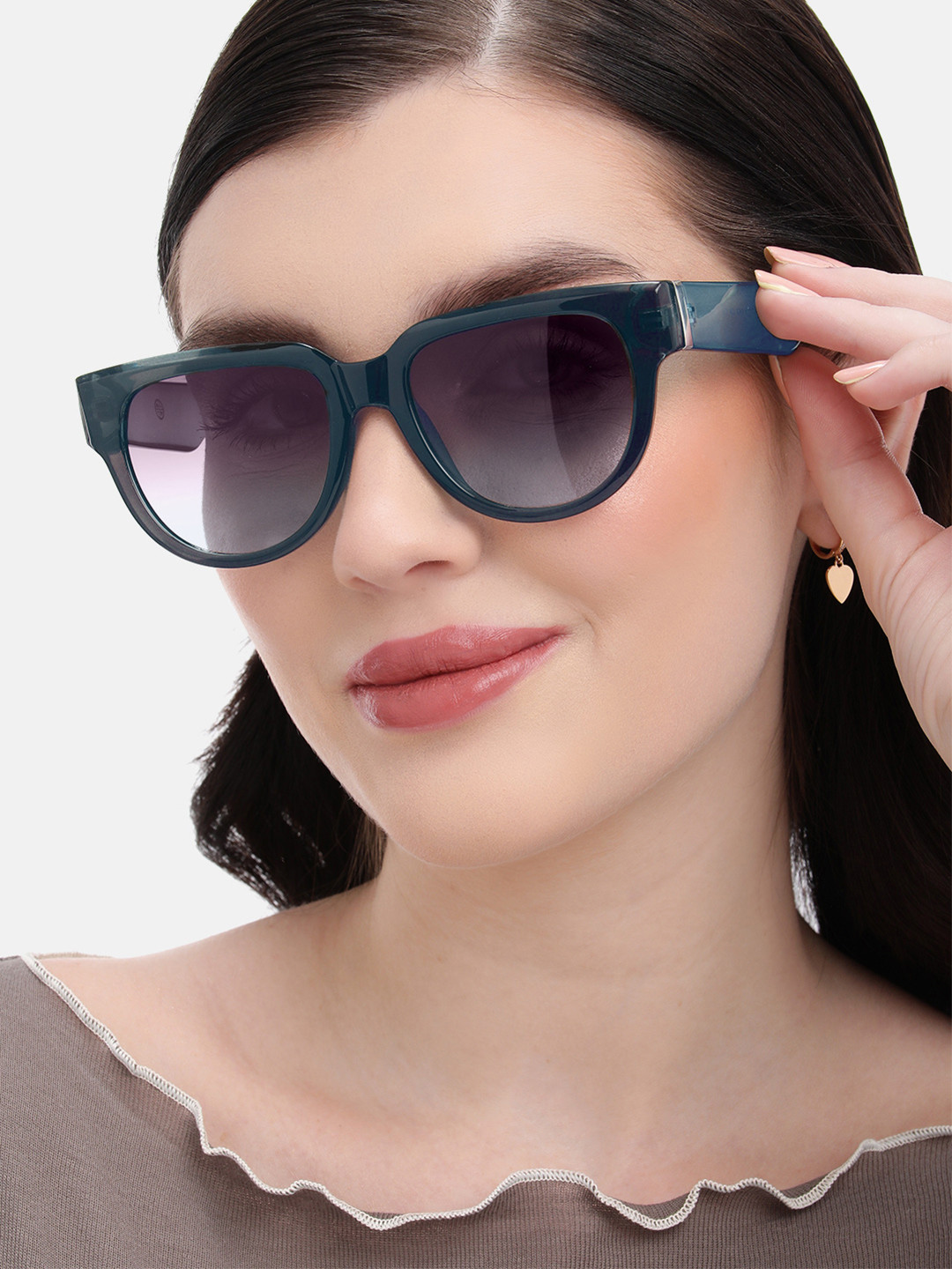 Carlton London Grey Toned with Polarised Lens Cateye Sunlass