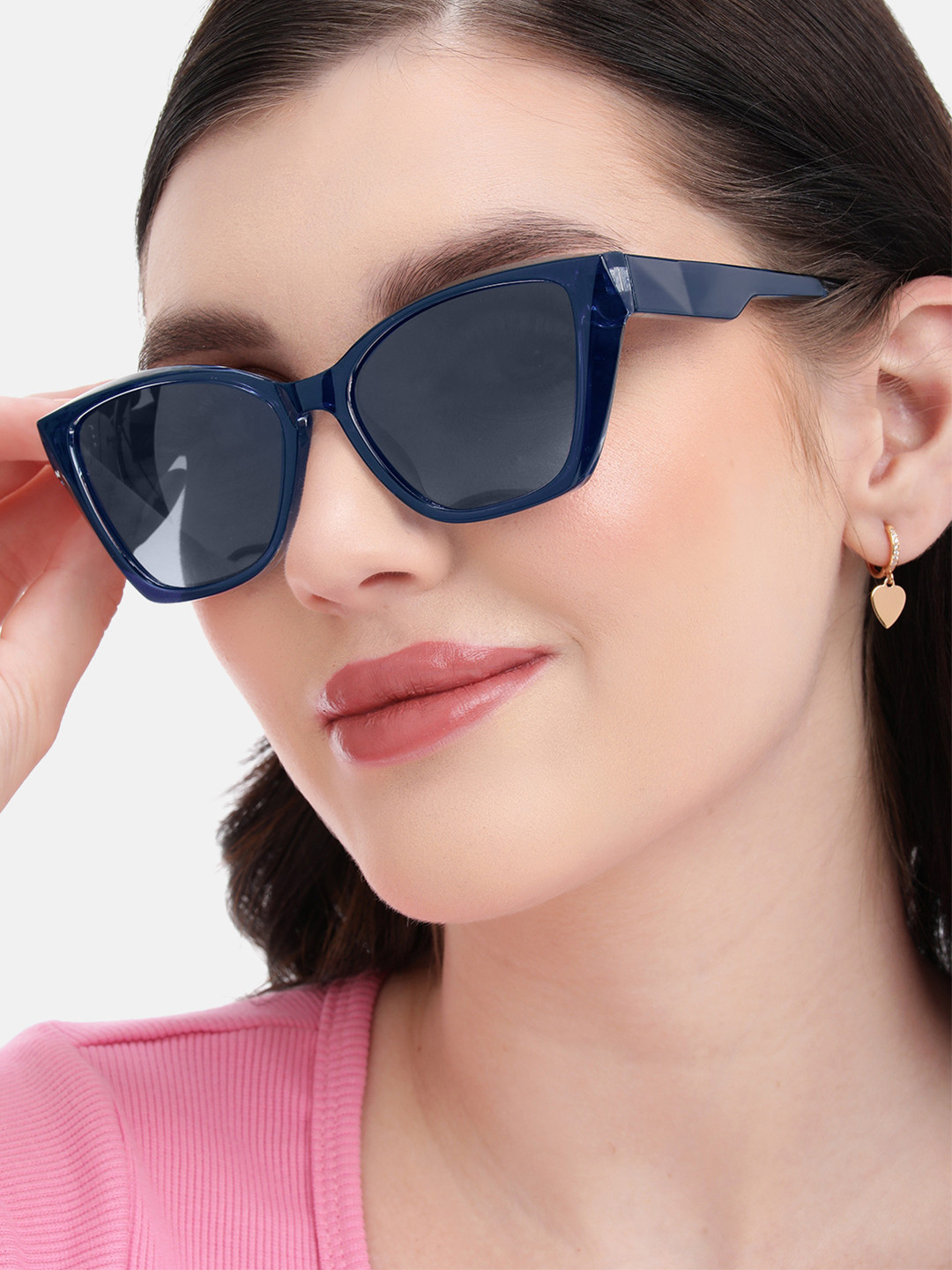 Carlton London Blue Toned with Blue Polarised Lens Cat Eye Sunglass