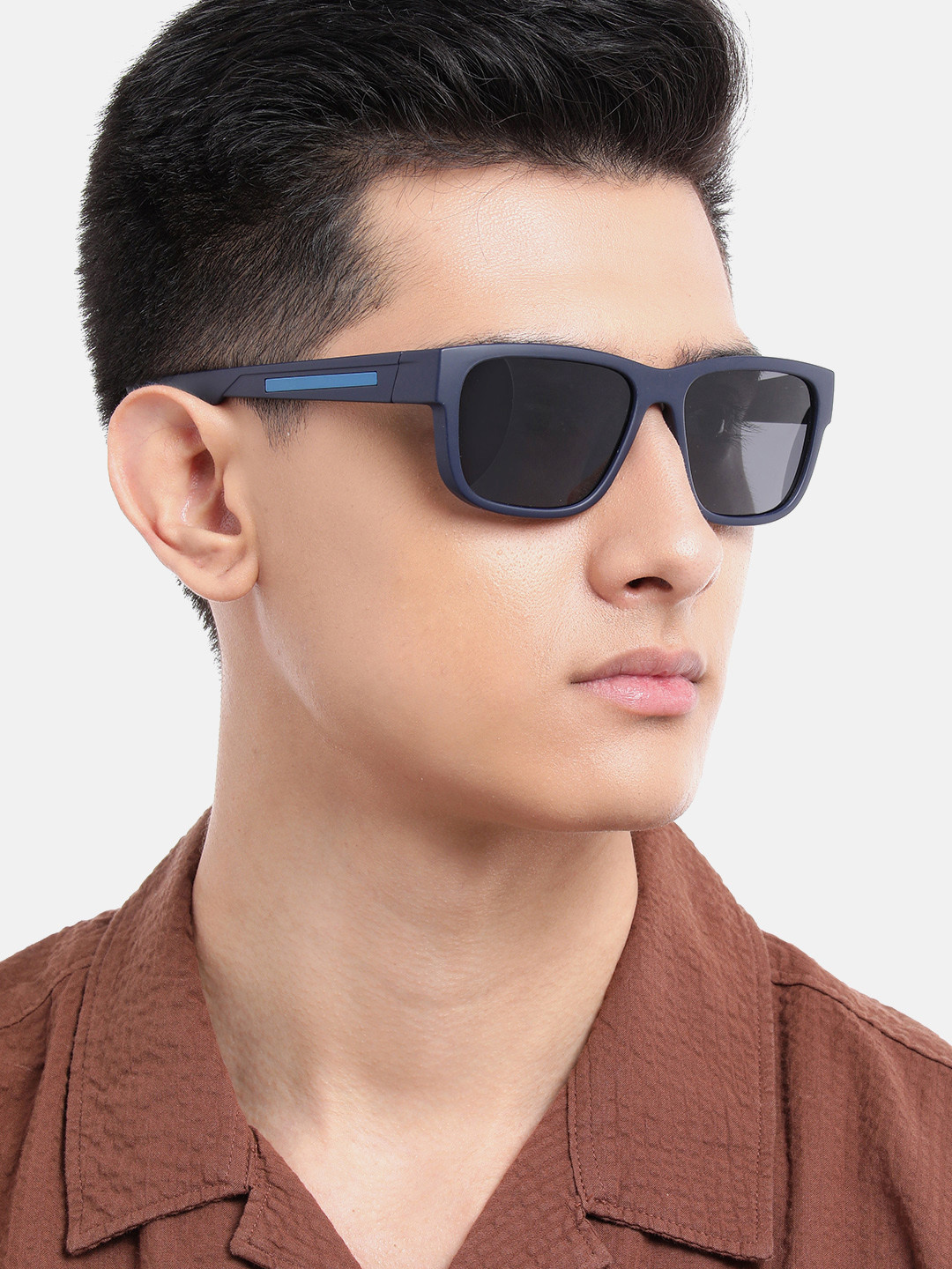 Carlton London Blue Toned with Blue Polarised Lens Wayfarer Sunglass