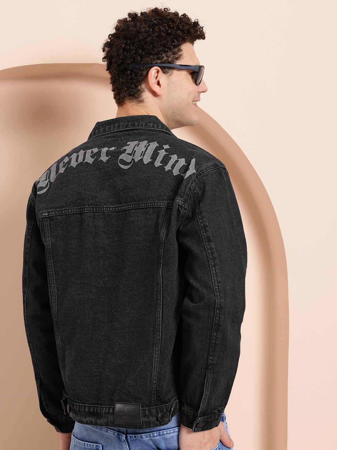 Mast & Harbour Back Print Denim Jacket