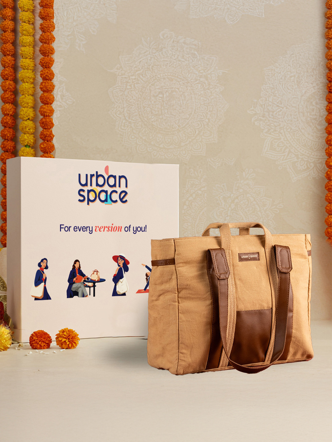 URBAN SPACE Women's The Atelier Soft brown Tote Bag