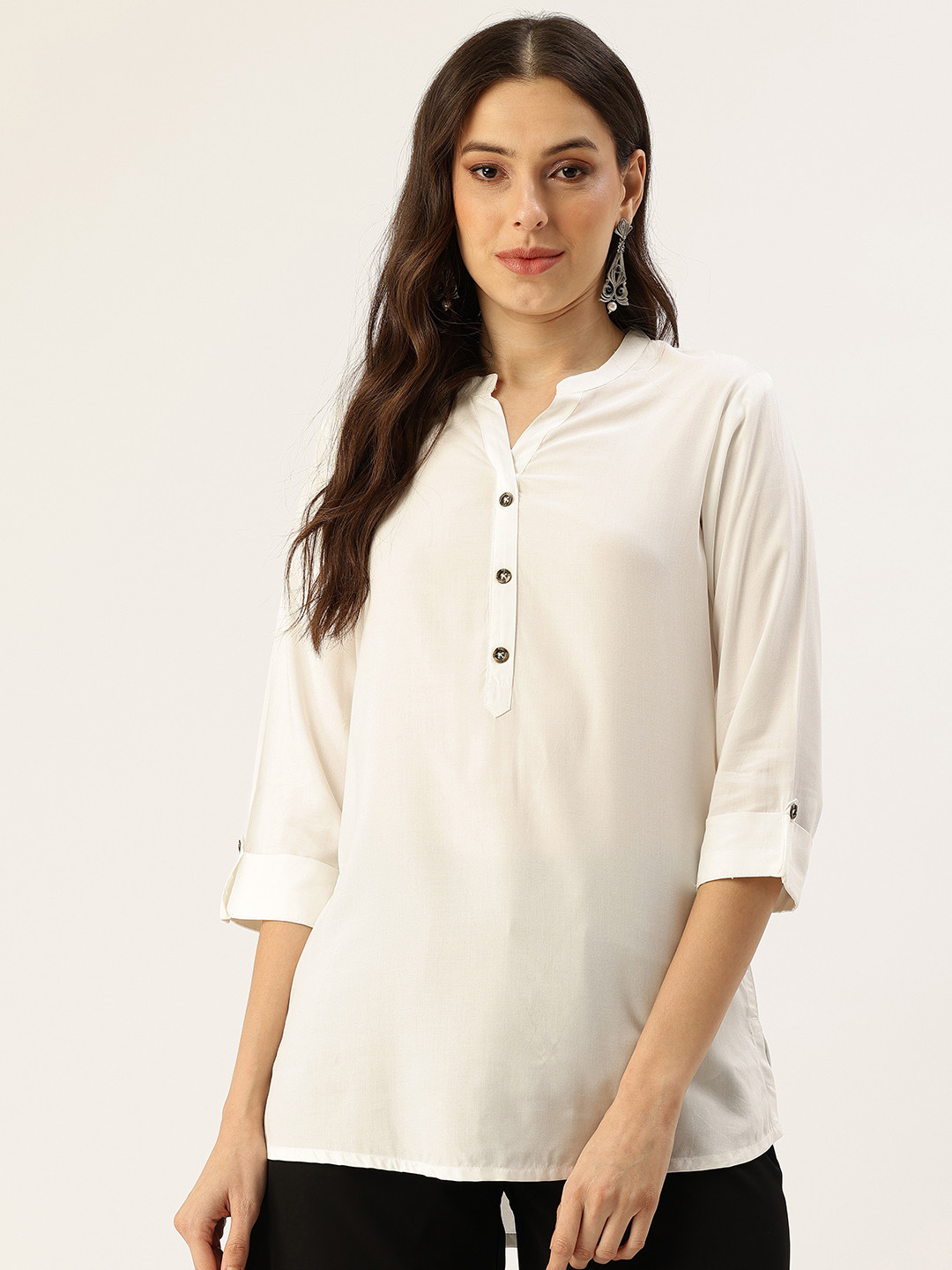 AMUKTI Mandarin Collar Tunic