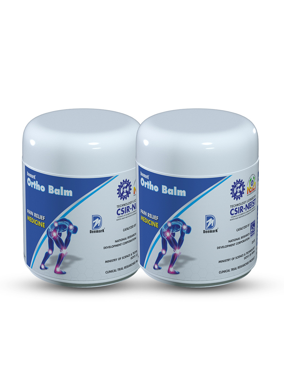 DEEMARK Set Of 2 Ortho Ayurvedic Pain Relief Balm For Muscle & Joint Pain - 50 g Each