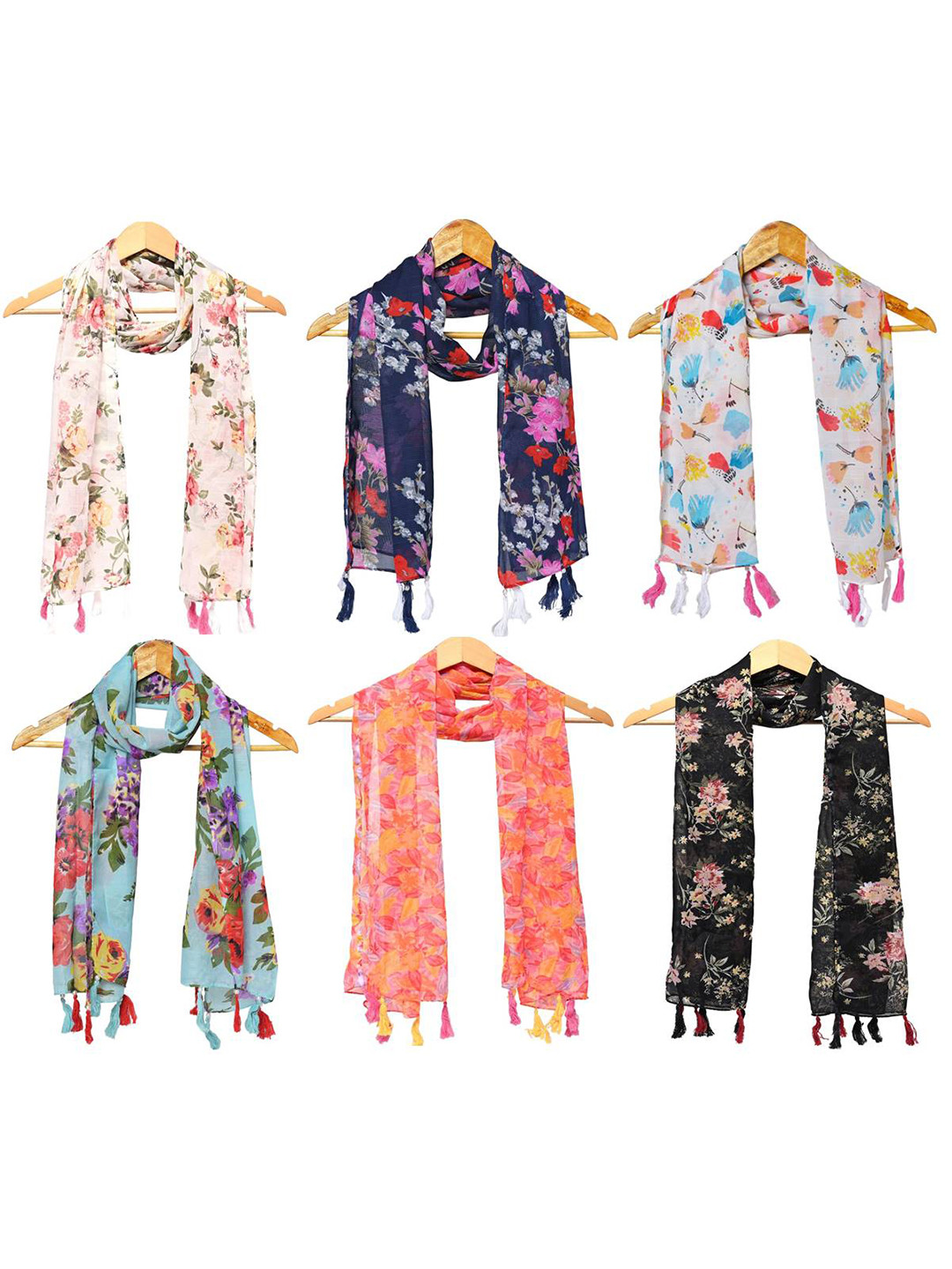 StoleVilla Set Of 6 Printed Stoles