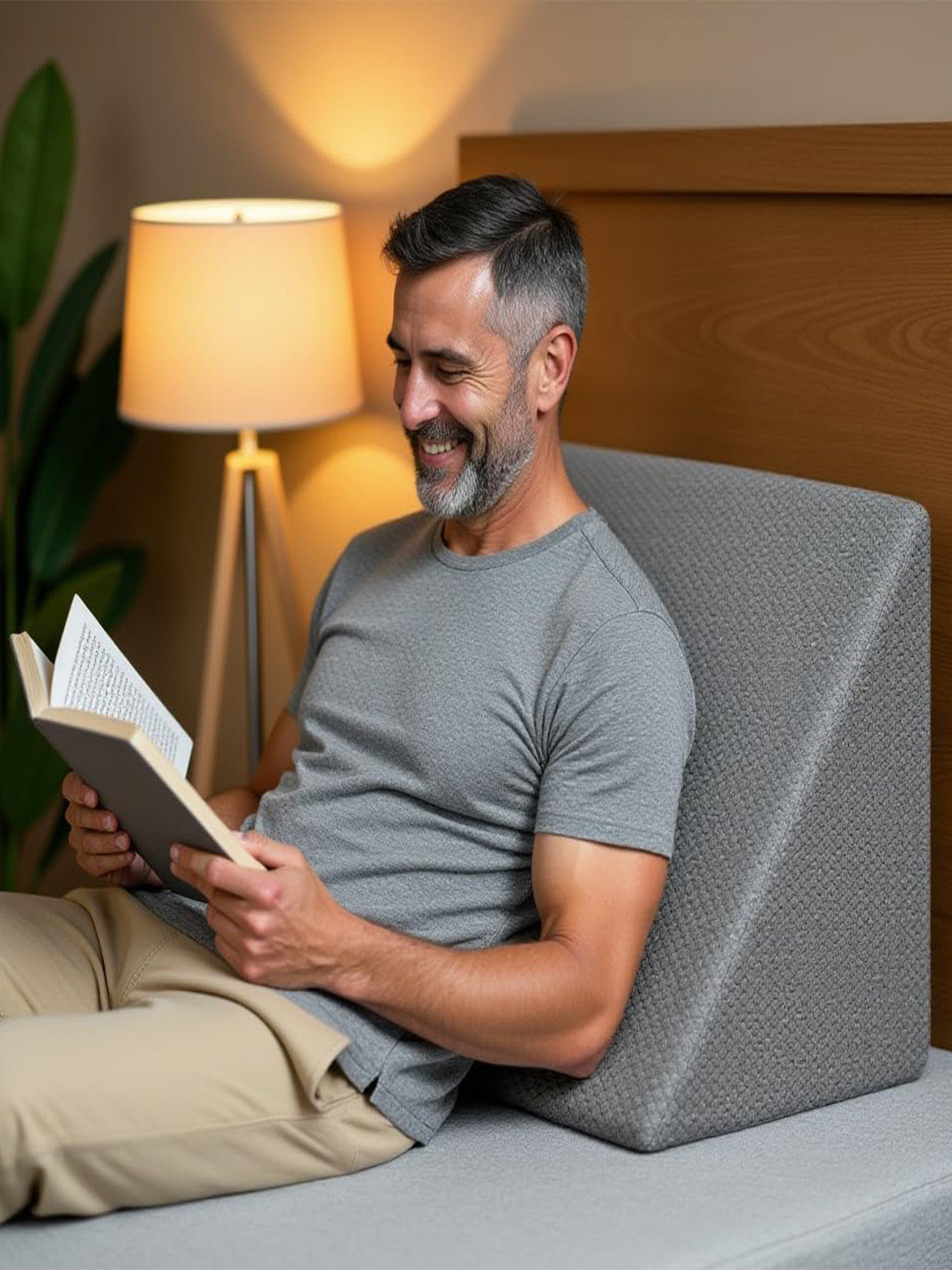 Torque Grey Memory Foam Orthopedic Wedge Cushion