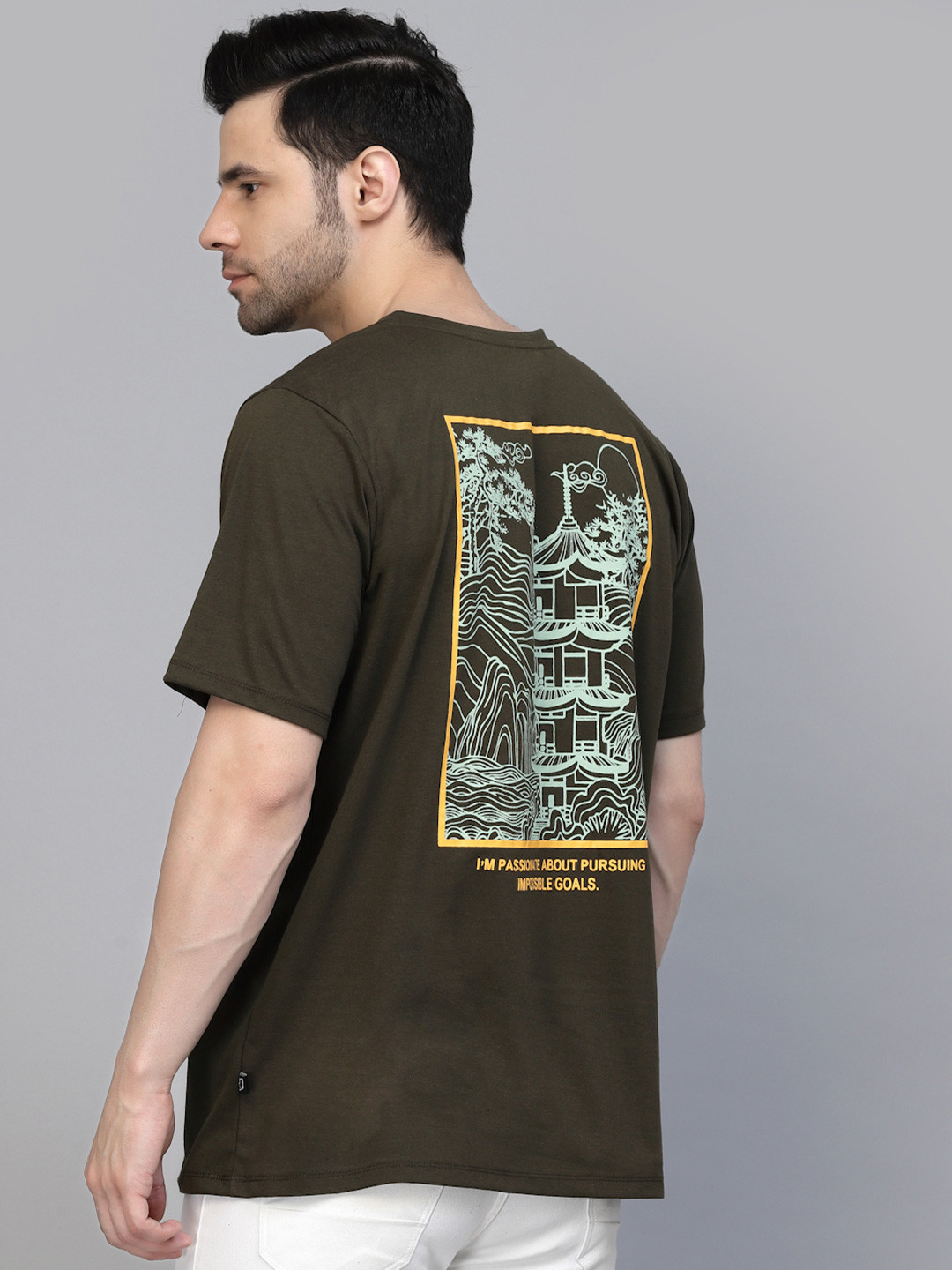 Rigo Men Oversized Typography Printed T-shirt