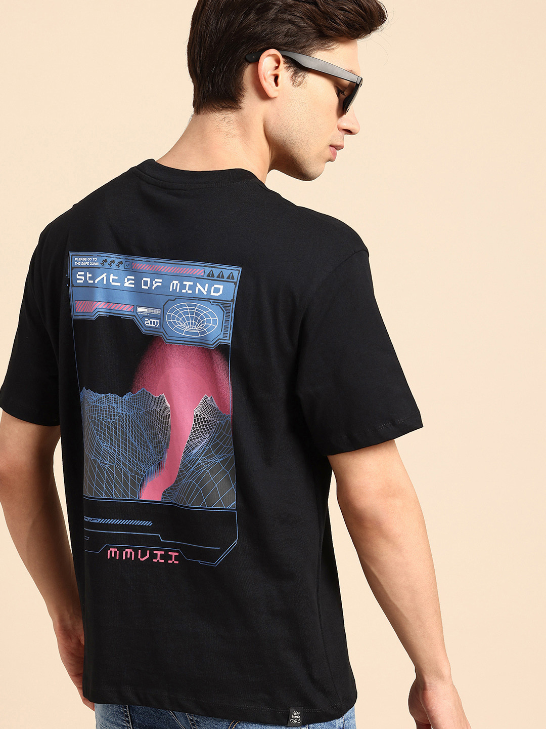 Being Human Graphic Printed Drop-Shoulder Sleeves Pure Cotton Easy Fit T-shirt