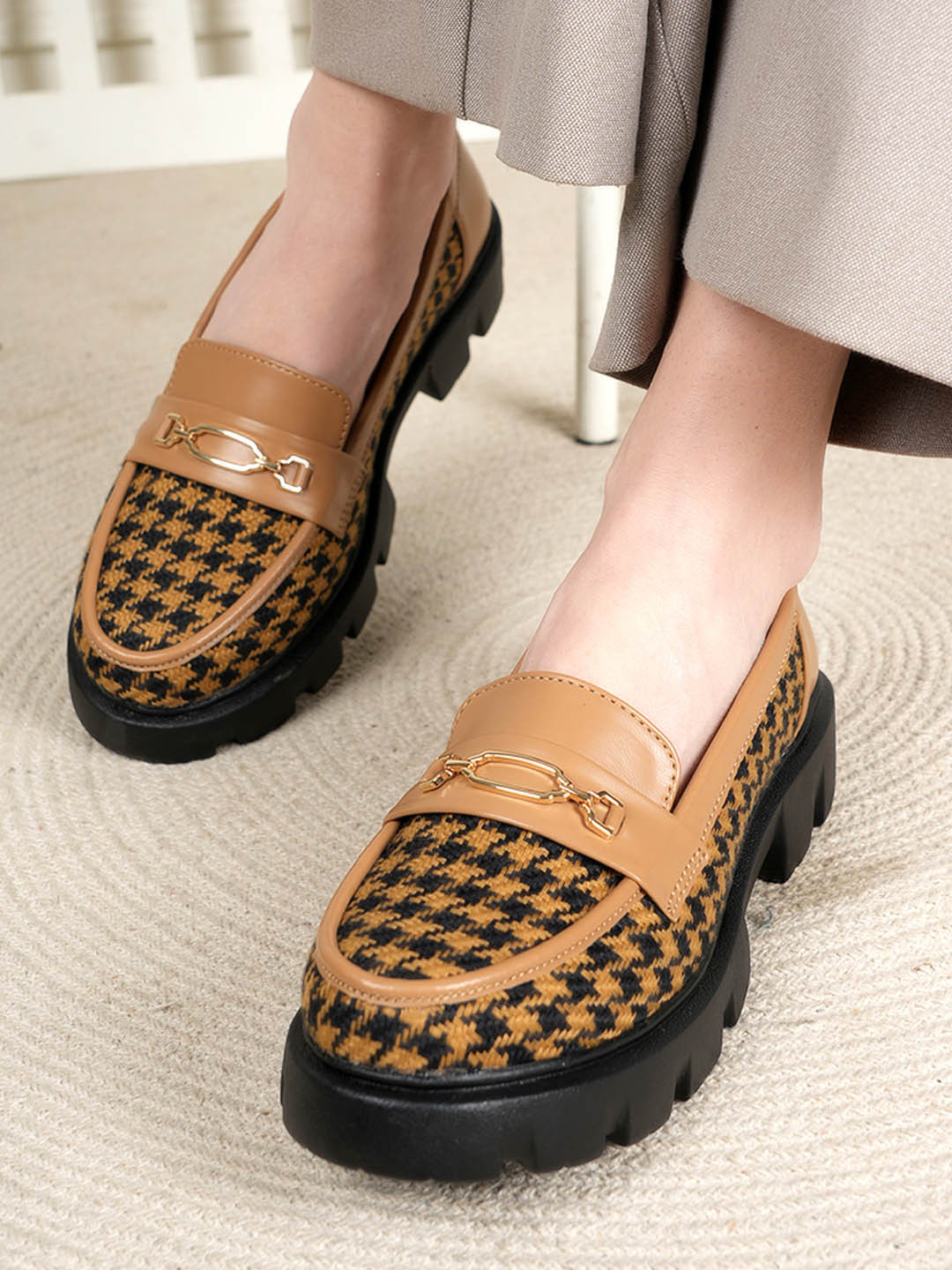 Mast & Harbour Women Slip-On Woven Design Loafers