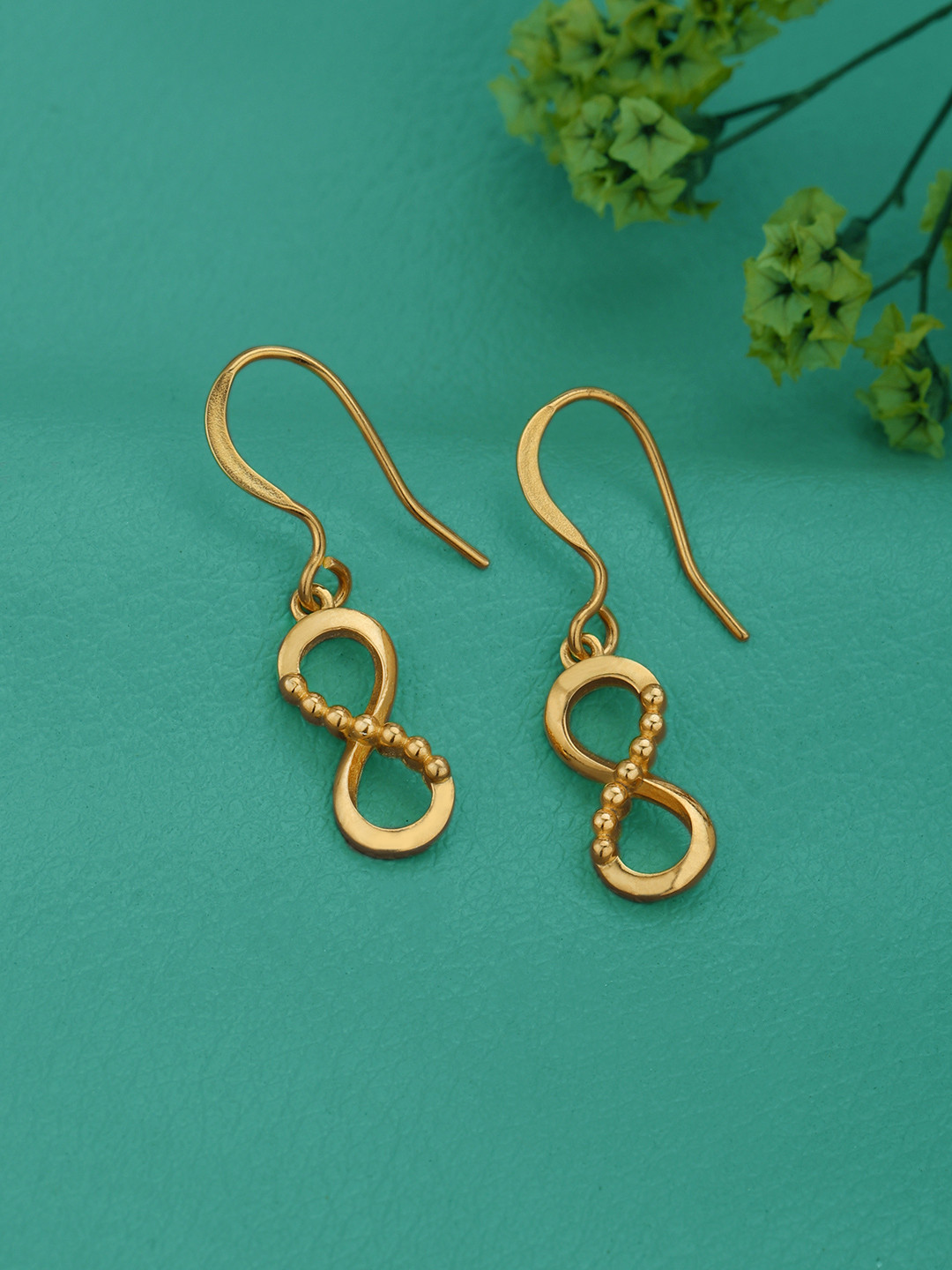 DressBerry 18kt Gold Plated Infinity Drop Earring
