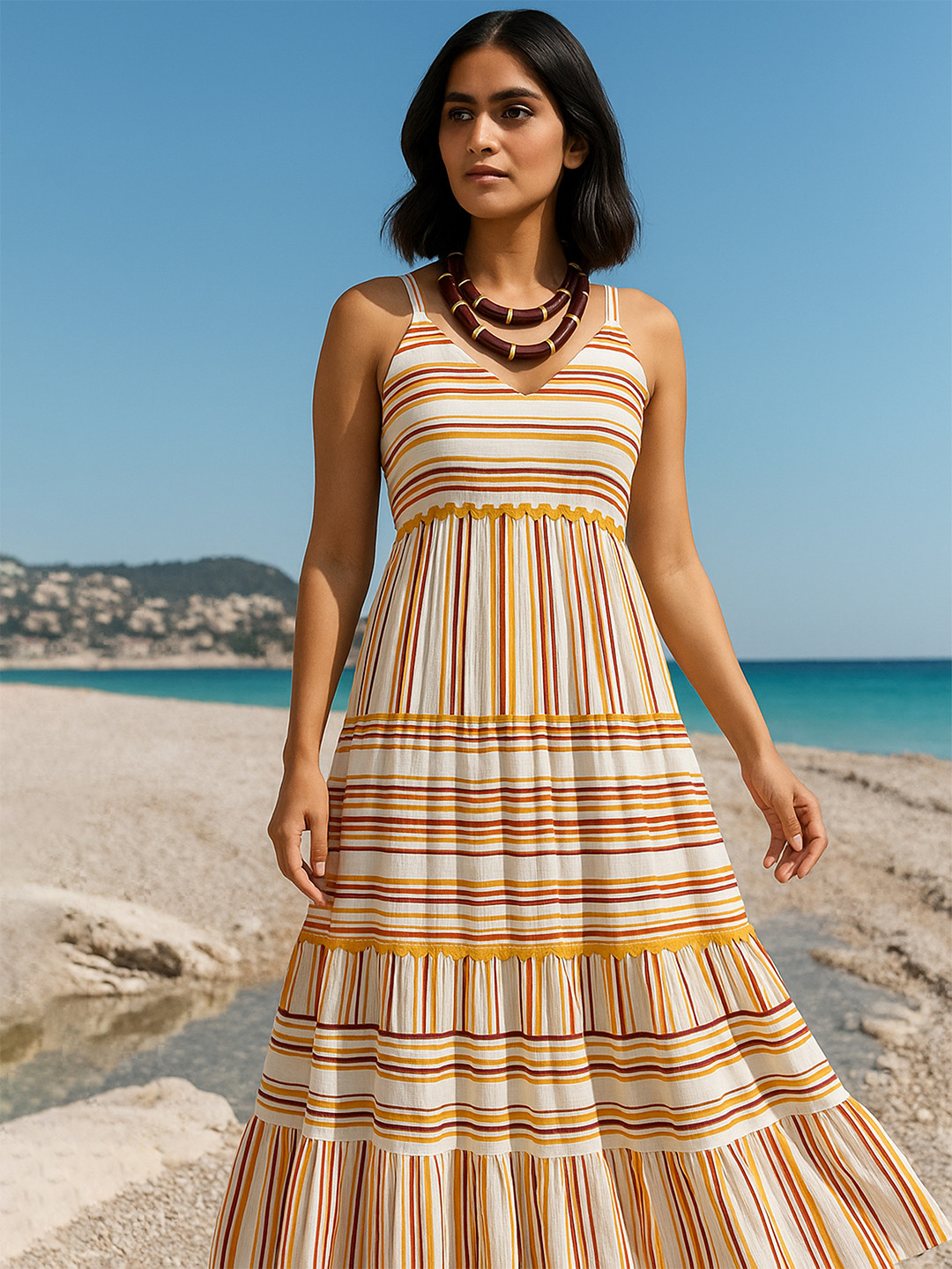 Pink Paprika by SASSAFRAS Print Maxi Dress