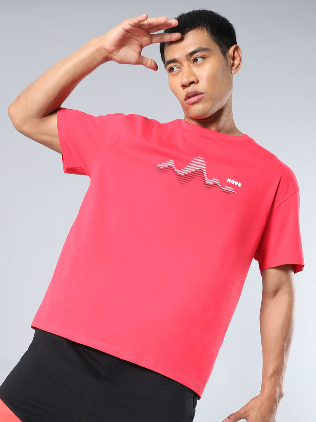 CULT Men Coral Move to the Beat Relaxed fit T-shirt