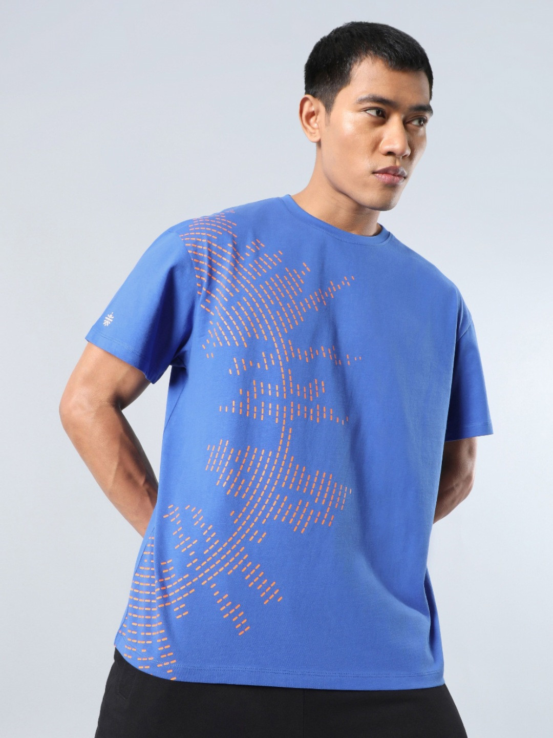 CULT Men Blue Beat it Relaxed fit T-shirt