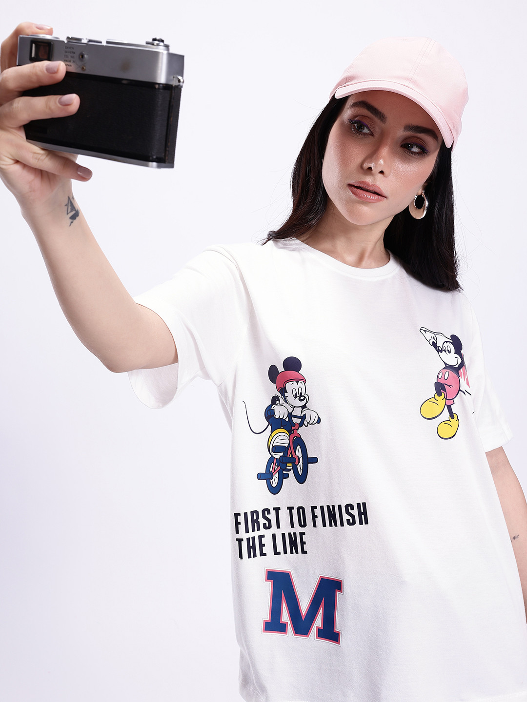 Kook N Keech Disney Mickey Mouse Printed Pure Oversized T-shirt