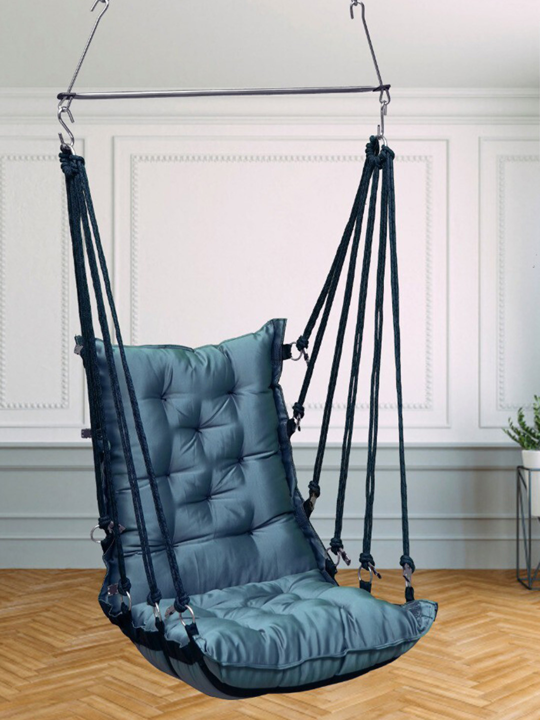 Patiofy Grey Comfortable Hammock Cushioned Swing Chair