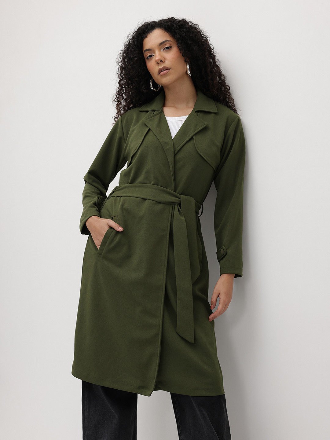 The Roadster Life Co. Notched Laped Collar Front Open Overcoat