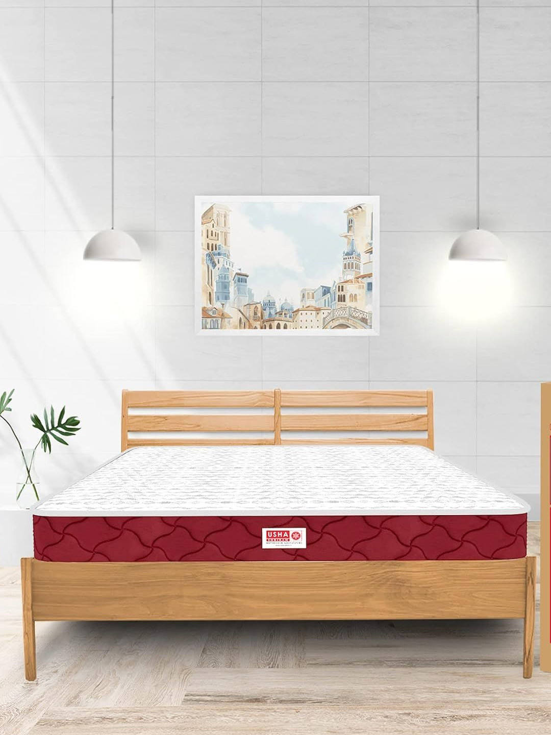 USHA SHRIRAM Tru Spring with NPSS Tech. Bonnell Spring Queen Size 10 Inch Mattress(84X60)