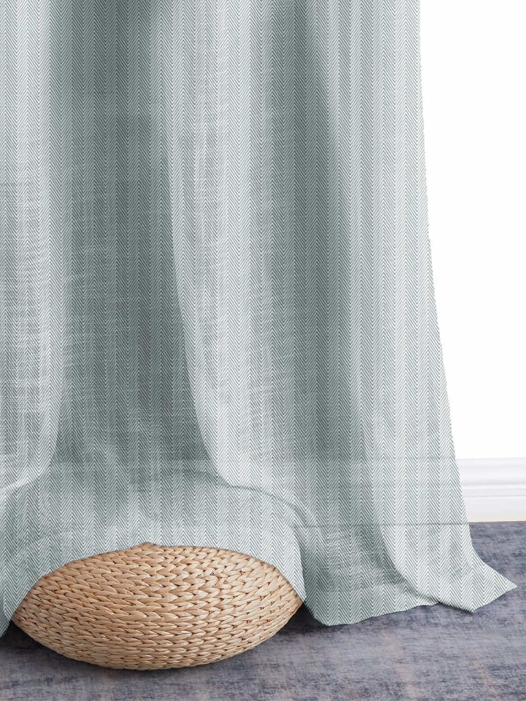 Story@home Grey Sheer Door Curtain
