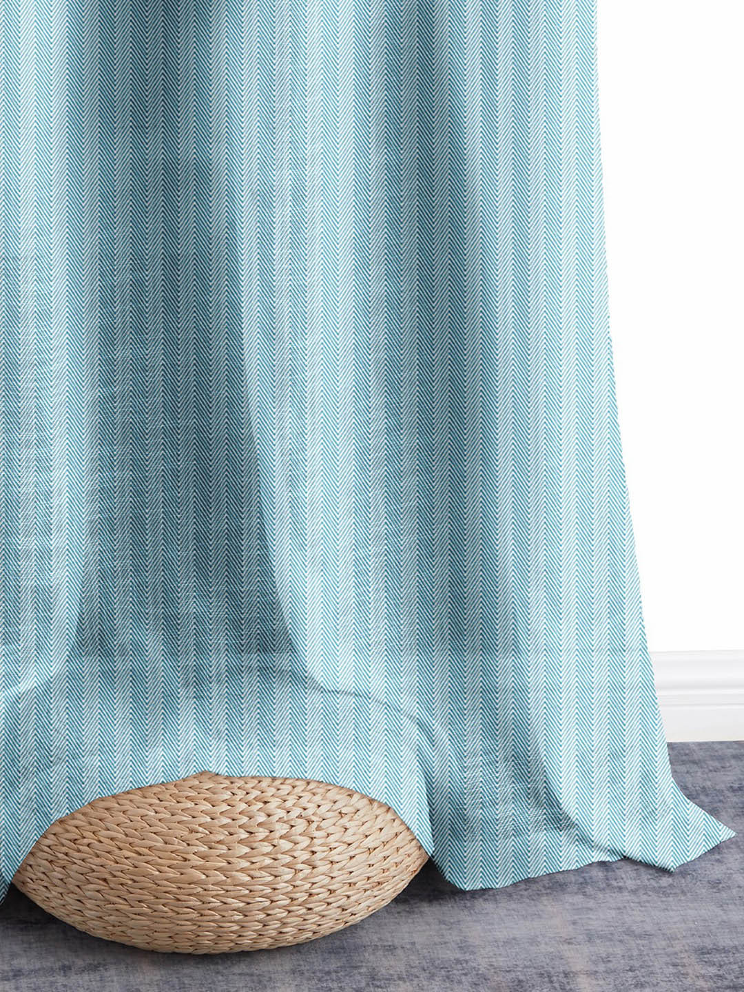 Story@home Blue Sheer Door Curtain